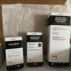 Lot - The Inkey List cleanser, treatment and moisturizer